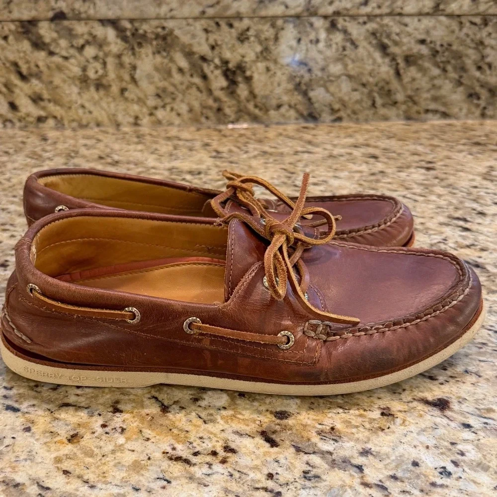Sperry Gold Cup Authentic Original Boat Shoe Mens Size 10 Brown Leather STS22966